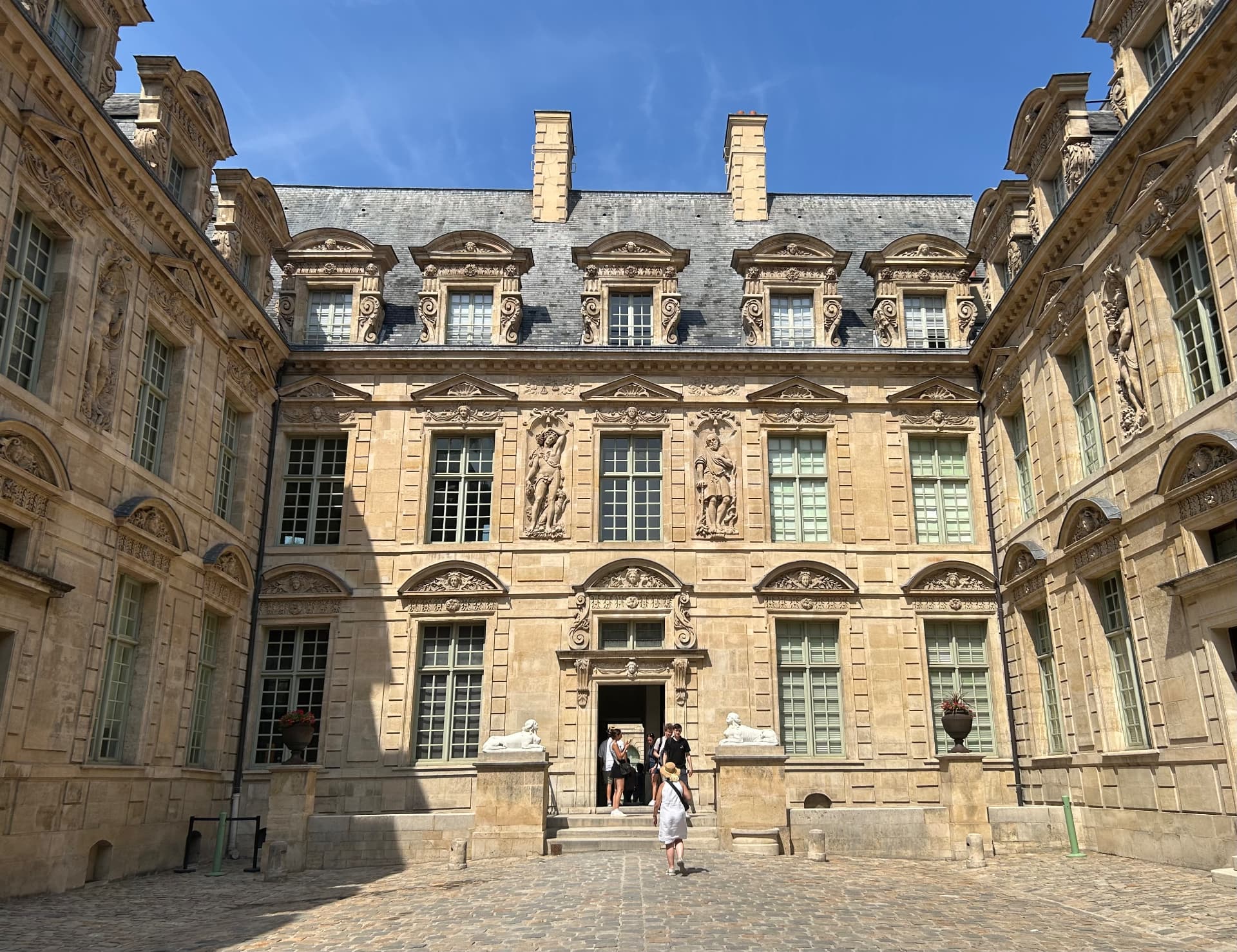 Courtyard of the Hôtel de Sully in the Marais